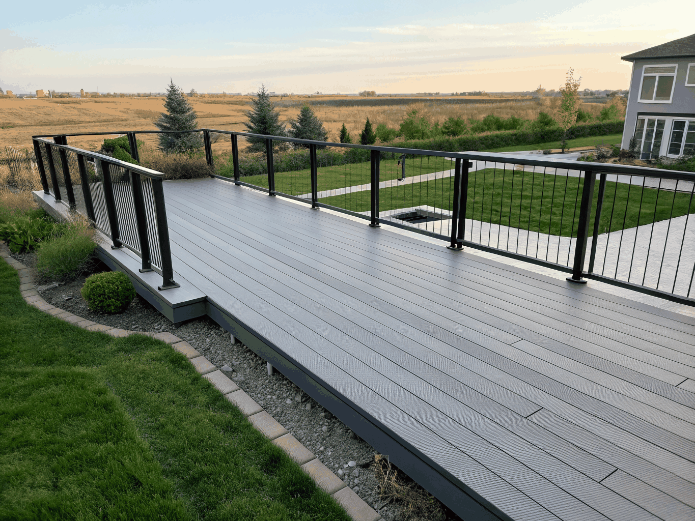 Premium composite decking modern retreat outdoor living space